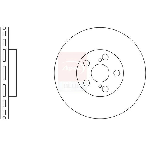 Apec 2 x Vented Front Brake Discs SDK6249