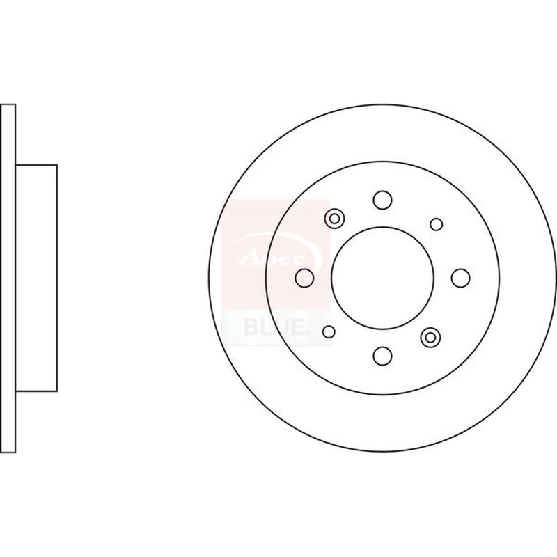Apec 2 x Solid Rear Brake Discs SDK6404
