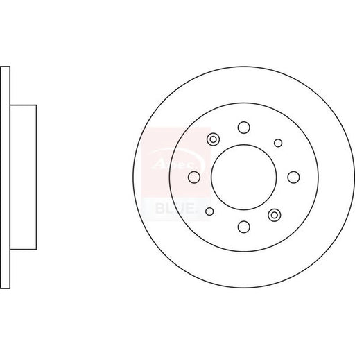 Apec 2 x Solid Rear Brake Discs SDK6404