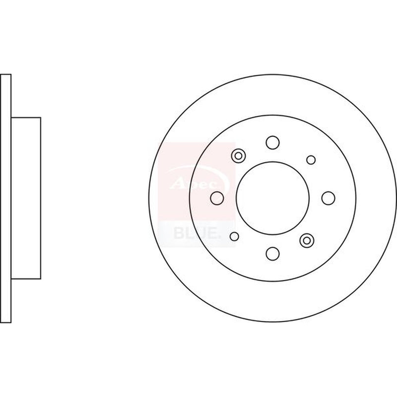 Apec 2 x Solid Rear Brake Discs SDK6404
