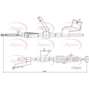 Apec Handbrake Cable Right Rear CAB1413