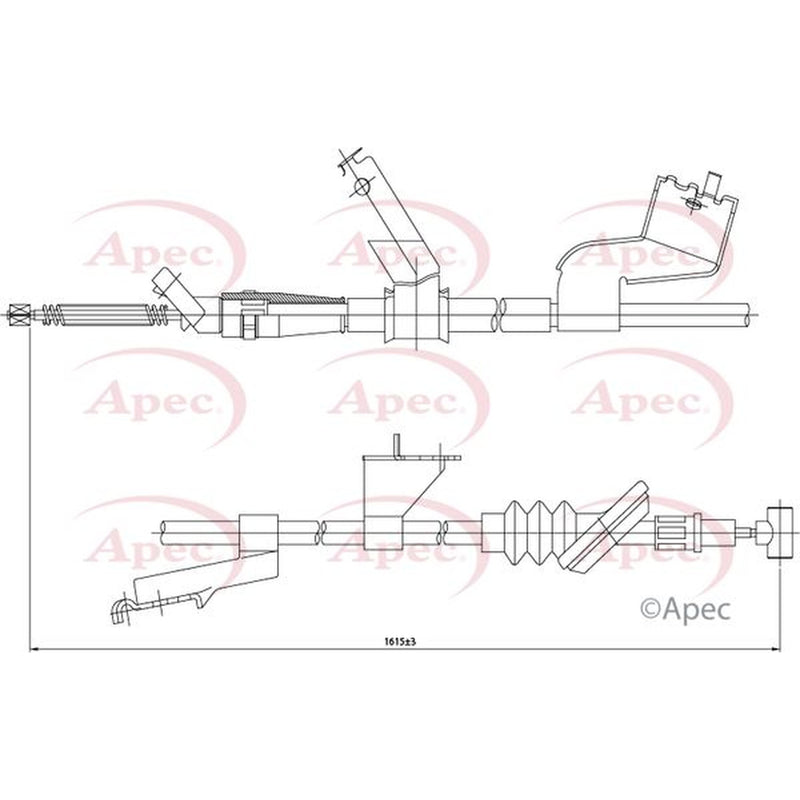 Apec Handbrake Cable Right Rear CAB1413