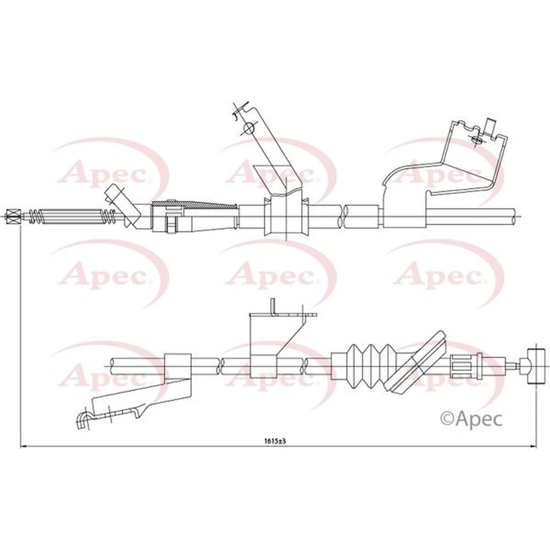 Apec Handbrake Cable Right Rear CAB1413
