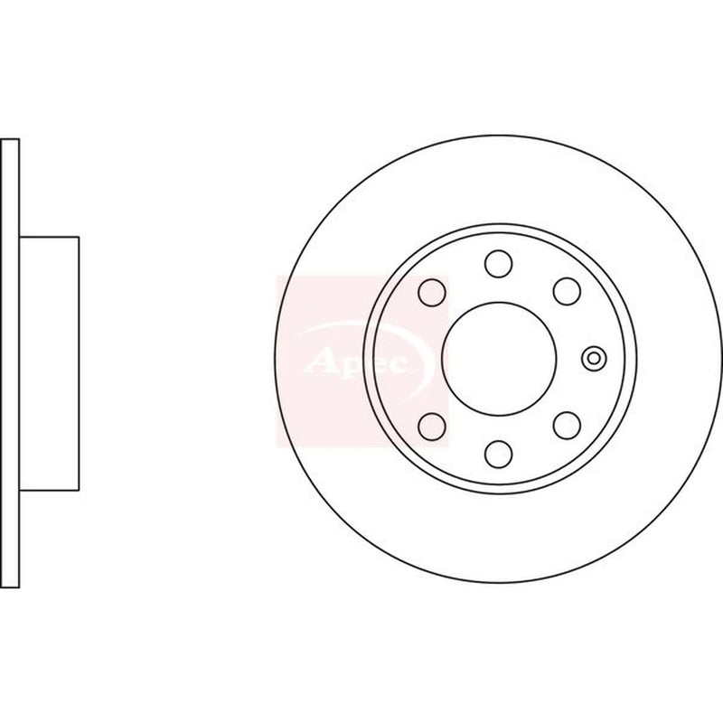 Apec 2 x Solid Front Brake Discs DSK2798