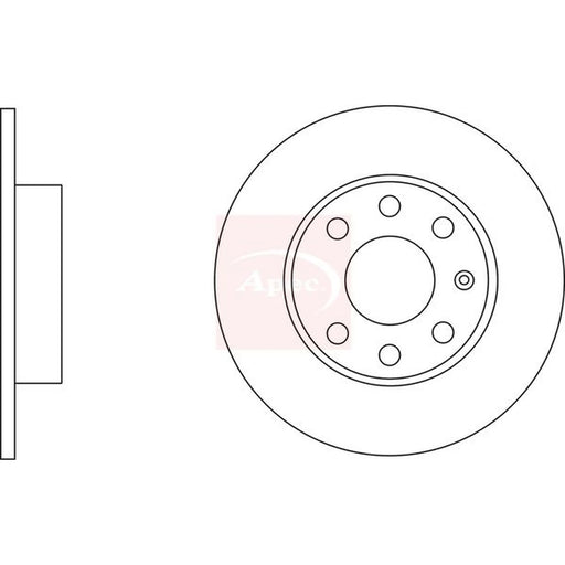 Apec 2 x Solid Front Brake Discs DSK2798