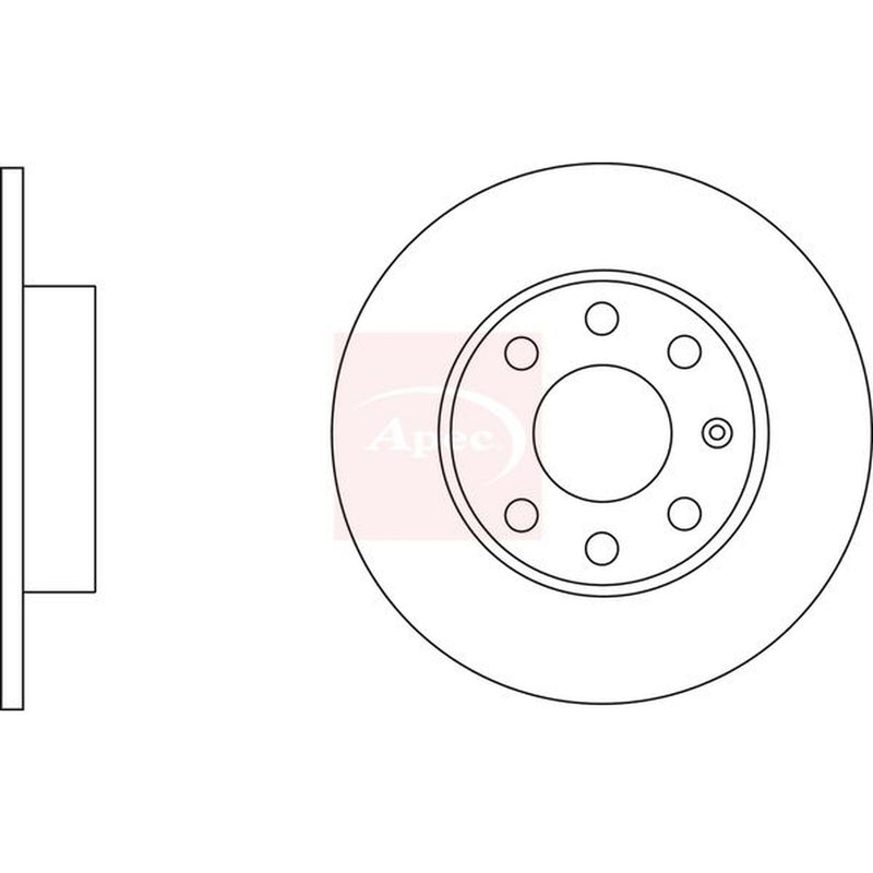 Apec 2 x Solid Front Brake Discs DSK2798