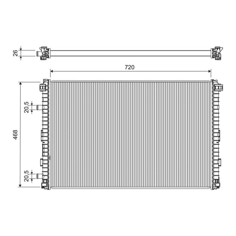 Valeo Engine Radiator 701305