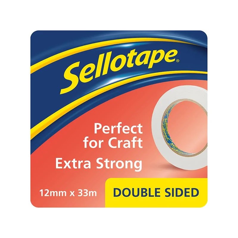 Sellotape Double Sided Tape 12mm x 3m - 1447057