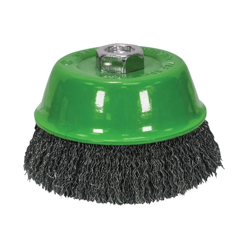 Faithfull Wire Cup Brush M14x2, 0.30mm Stainless Steel Wire 75-100mm