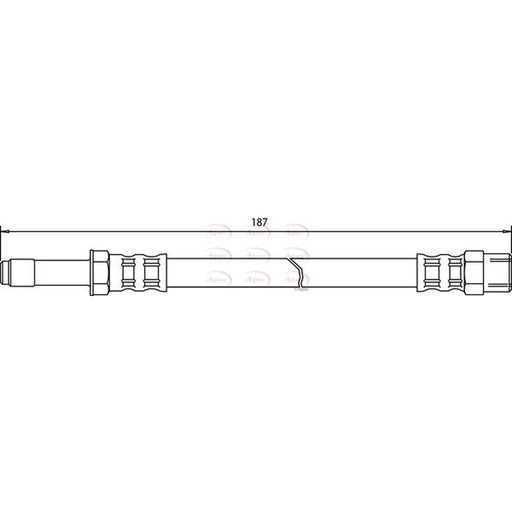 Apec Brake Hydraulic Hose Line Rear HOS3204