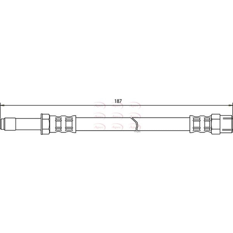 Apec Brake Hydraulic Hose Line Rear HOS3204