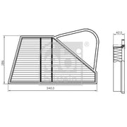 Febi Engine Air Filter Left 173606