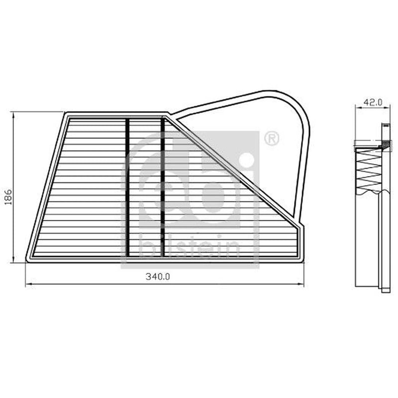 Febi Engine Air Filter Left 173606