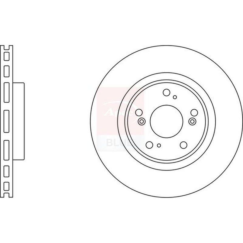 Apec 2 x Vented Front Brake Discs SDK6281