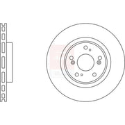 Apec 2 x Vented Front Brake Discs SDK6281
