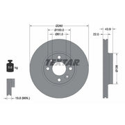 Textar 2 x Front Brake Discs 92119203