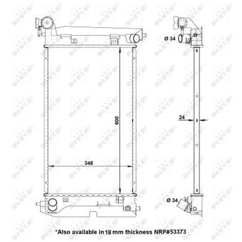 NRF Engine Radiator 56151