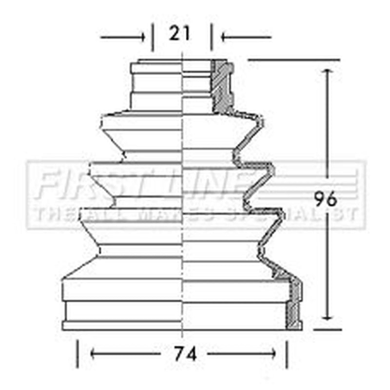 First Line Drive Shaft Bellow Kit Front Left FCB2755