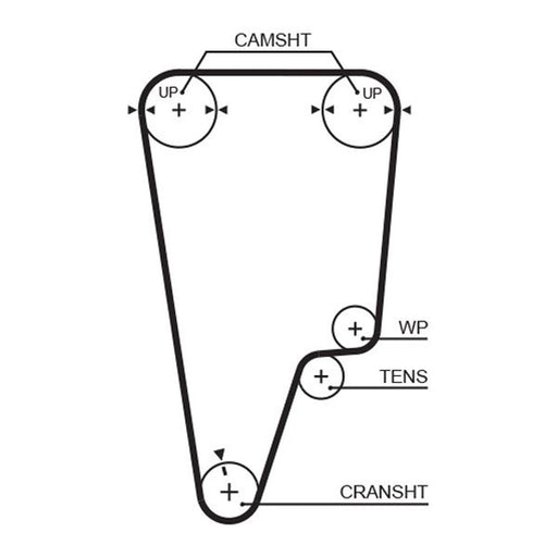 Gates Timing Belt Cambelt 126 Teeth T247RB