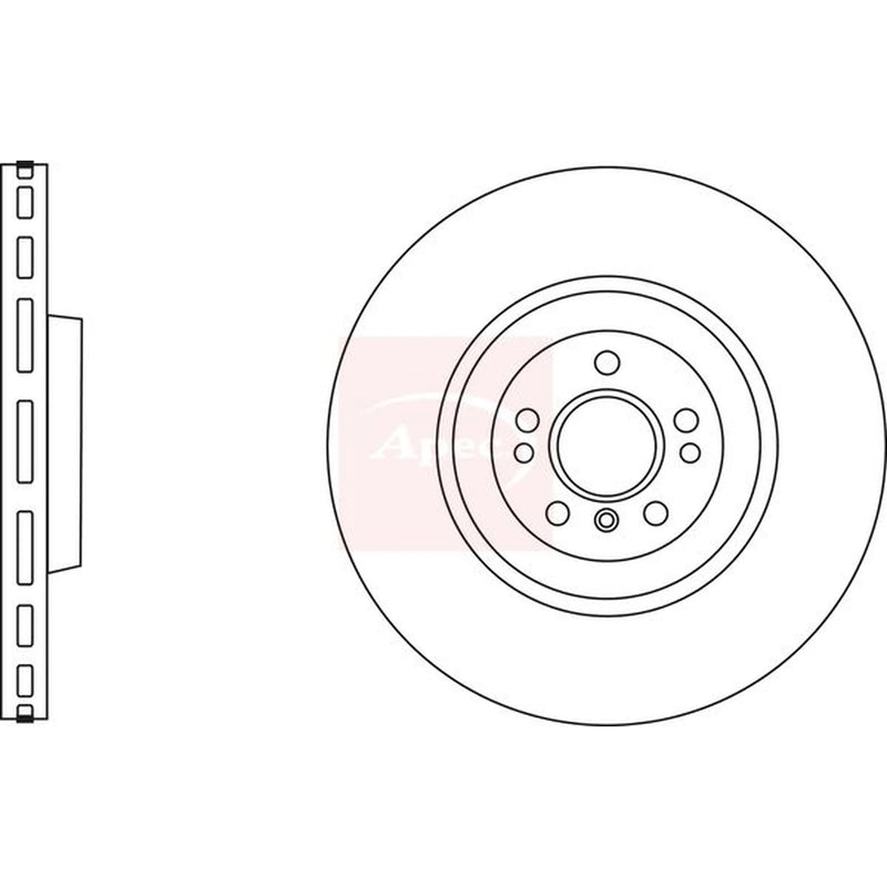 Apec 2 x Vented Front Brake Discs DSK2876