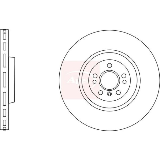 Apec 2 x Vented Front Brake Discs DSK2876