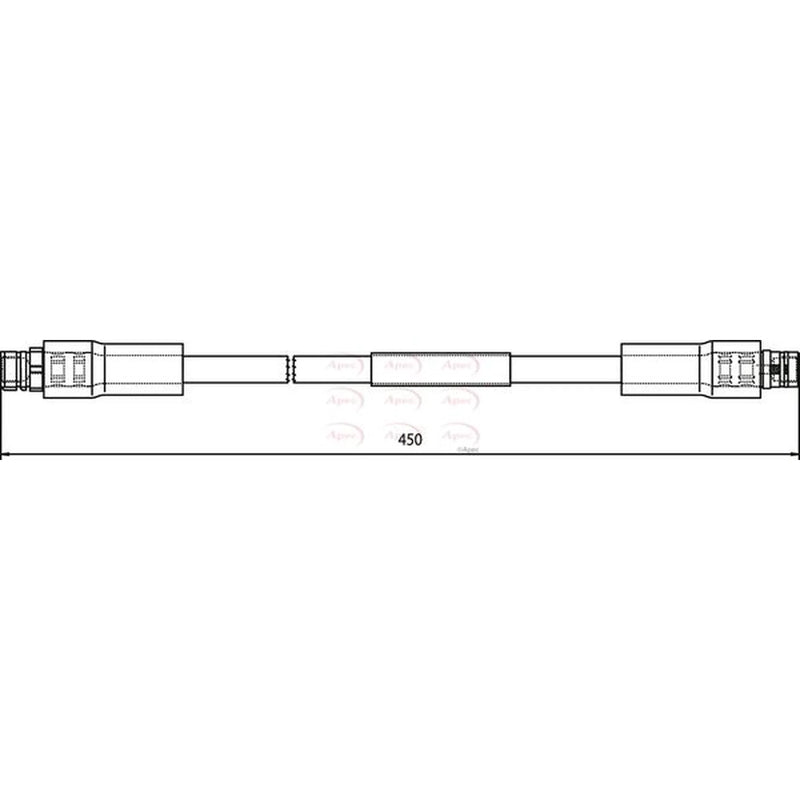 Apec Brake Hydraulic Hose Line Front HOS3759