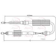 Apec Handbrake Cable Left Rear CAB1245
