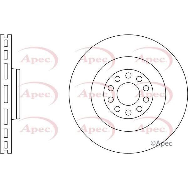 APEC Brake Disc (Front) (Single) DSK3927 fits Audi VW Skoda ID.4 Enyaq iV ID.4 I Apec  - Town Parts