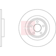 Apec 2 x Solid Rear Brake Discs DSK3884