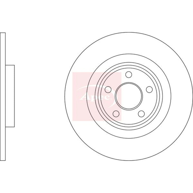 Apec 2 x Solid Rear Brake Discs DSK3884