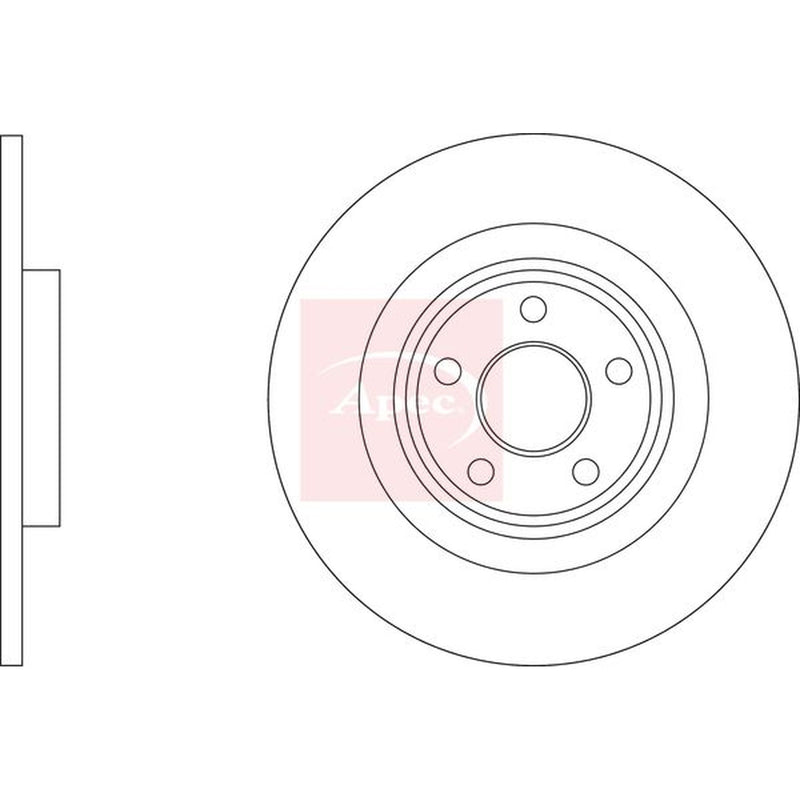 Apec 2 x Solid Rear Brake Discs DSK3884