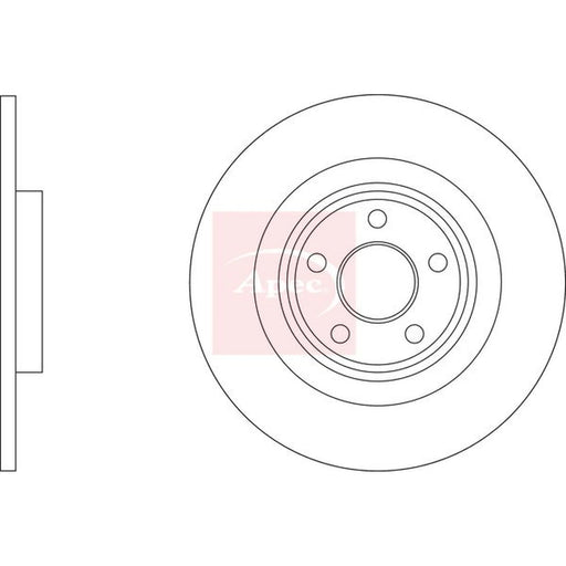 Apec 2 x Solid Rear Brake Discs DSK3884