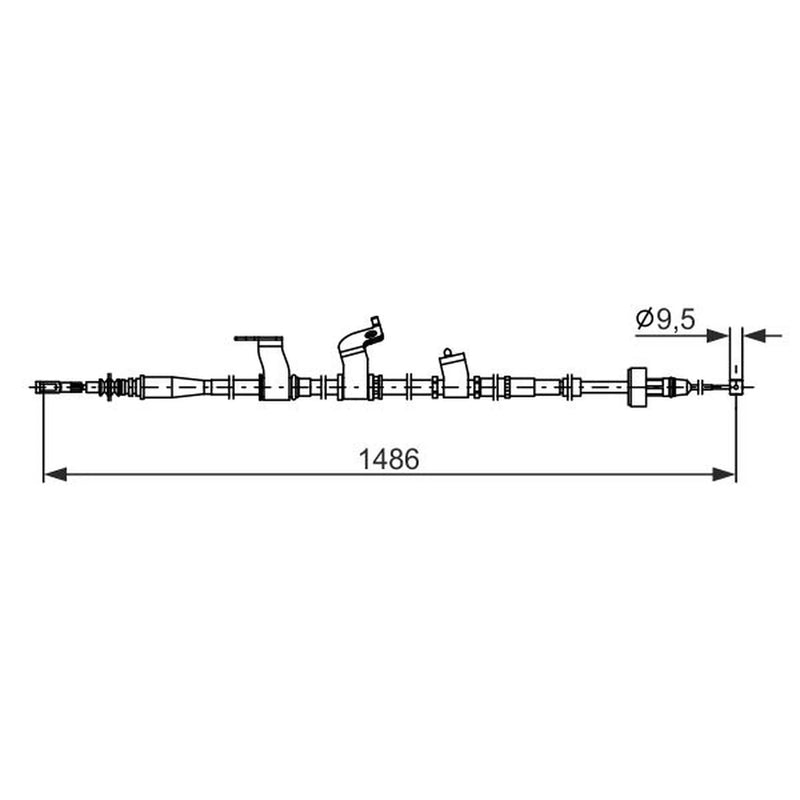 Bosch Handbrake Cable Rear 1 987 482 846