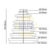 NAPA Drive Shaft Bellow Front NCB8003
