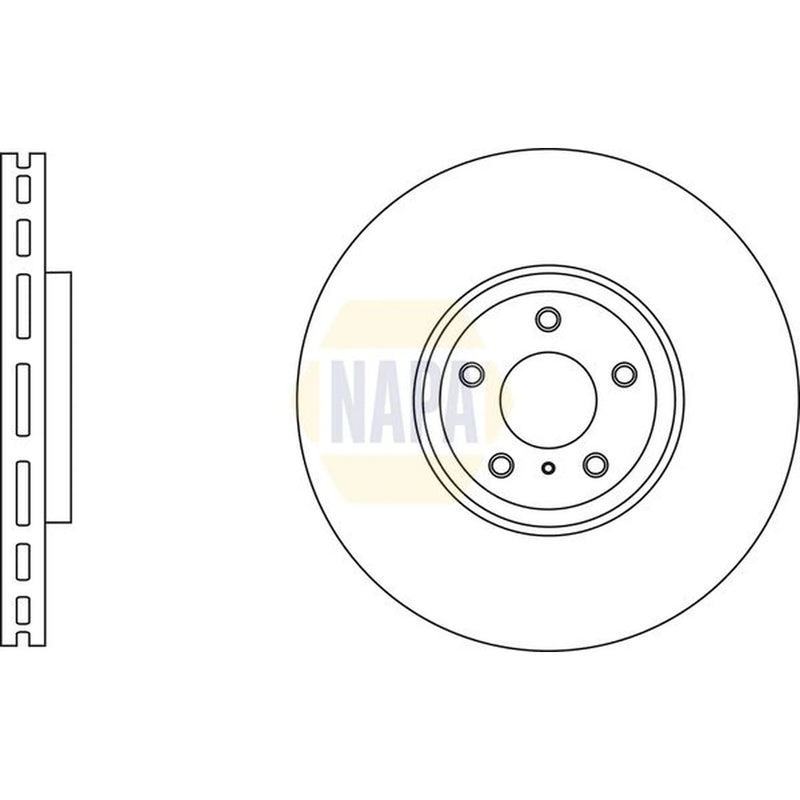 NAPA 2 x Vented Front Brake Discs NBD5925
