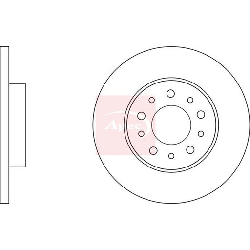 Apec 2 x Solid Rear Brake Discs DSK3087