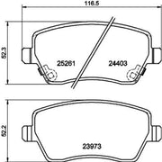 Mintex Front Brake Pad Set MDB3186