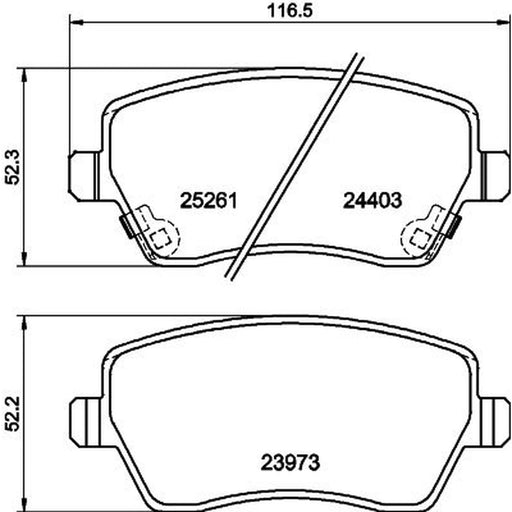 Mintex Front Brake Pad Set MDB3186
