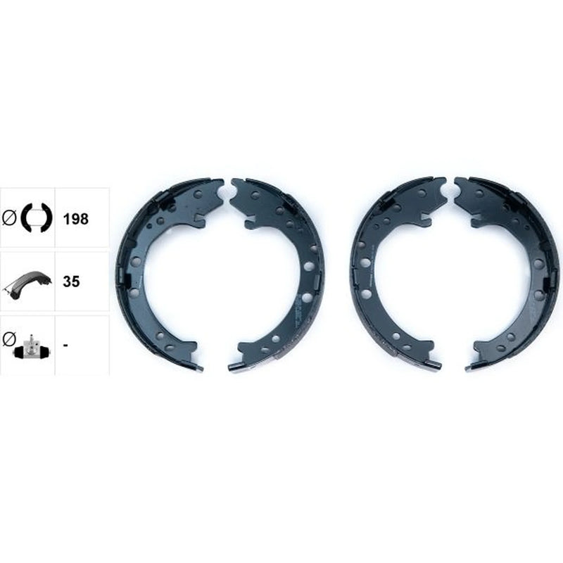 Textar 4 x Parking Brake Shoe Set 91083100
