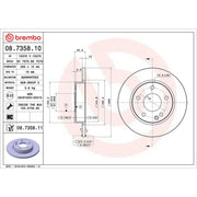 Brembo 2 x Solid Front Brake Discs 08.7358.11