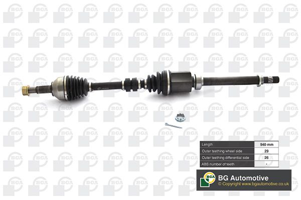 BGA CV Drive Shaft Driveshaft Front Right