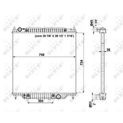 NRF Engine Radiator 56037