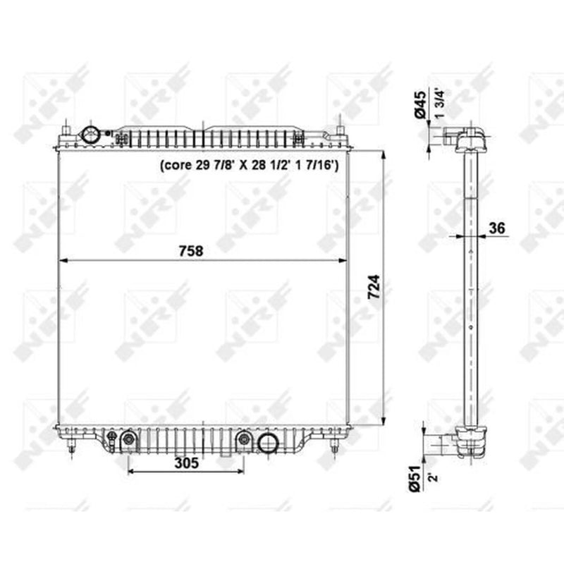 NRF Engine Radiator 56037