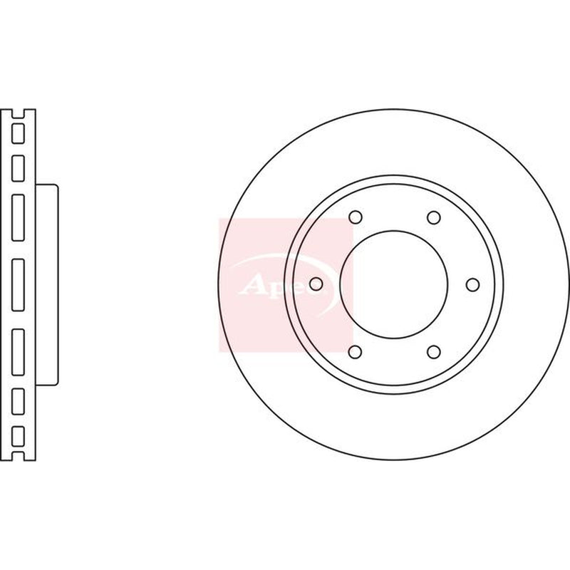 Apec 2 x Vented Front Brake Discs DSK2049