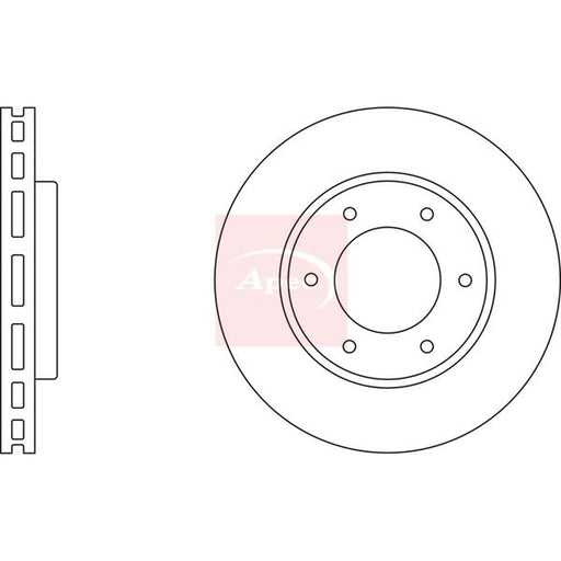 Apec 2 x Vented Front Brake Discs DSK2049