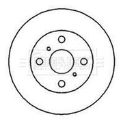 Borg & Beck 2 x Vented Front Brake Discs BBD4039