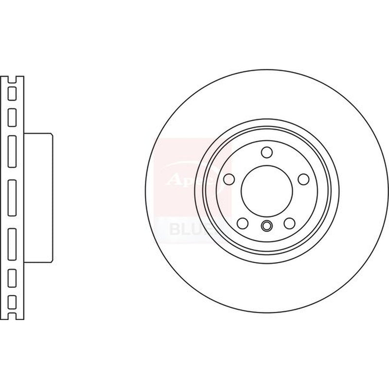 Apec 2 x Vented Front Brake Discs SDK6854