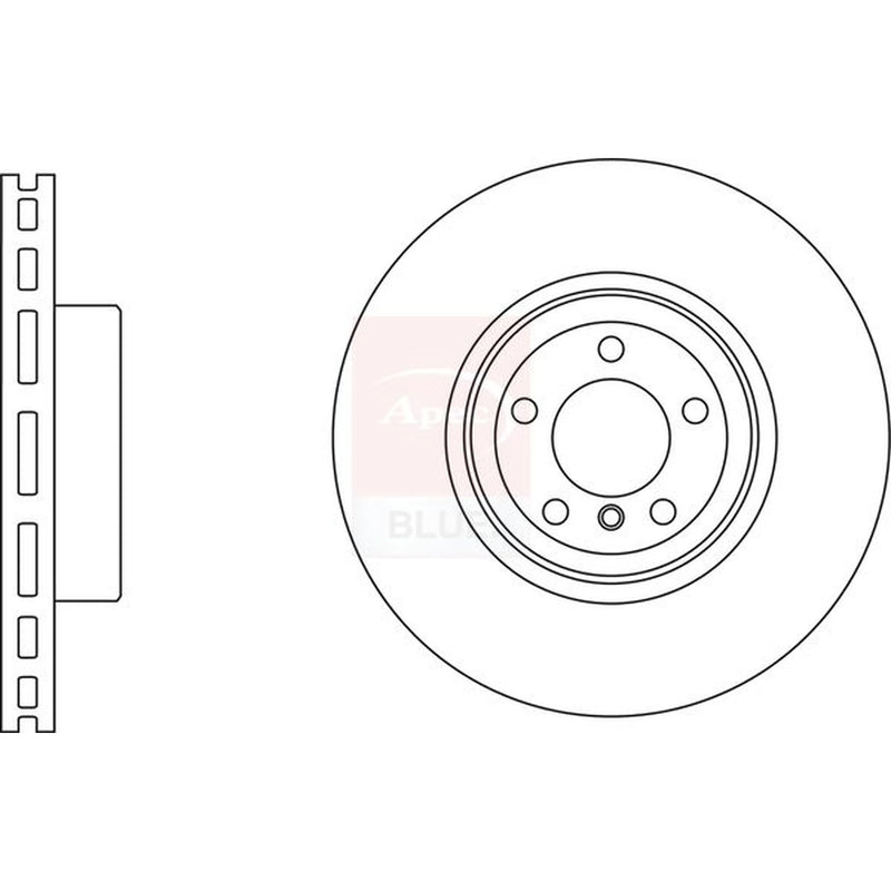 Apec 2 x Vented Front Brake Discs SDK6854