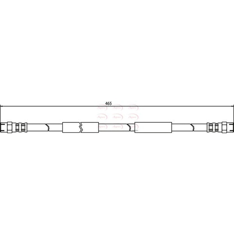 Apec Brake Hydraulic Hose Line Front HOS3407