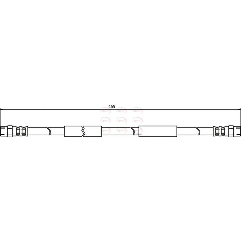 Apec Brake Hydraulic Hose Line Front HOS3407